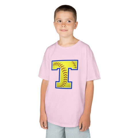 Tuslaw Mustangs Softball Monogram Kids T-Shirt