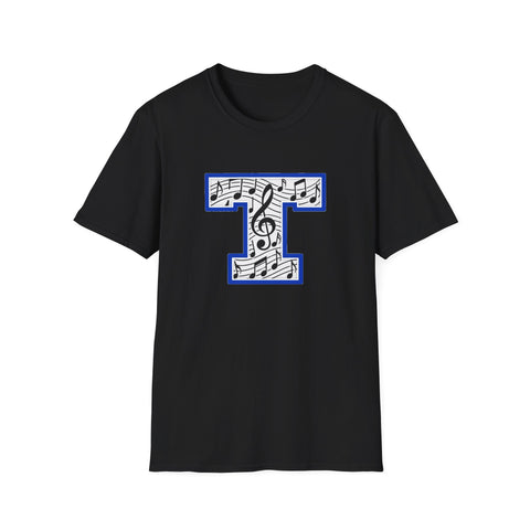 Tuslaw Mustangs Music Monogram T-Shirt in Black