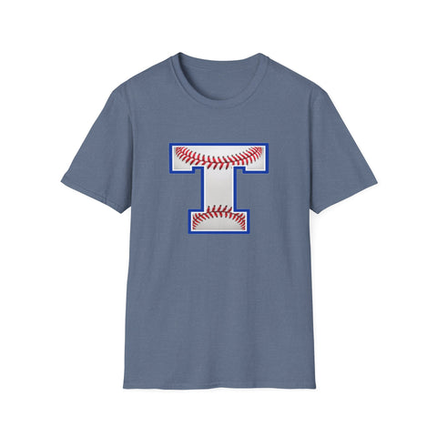 Tuslaw Mustangs Baseball Monogram T-Shirt in Heather Indigo
