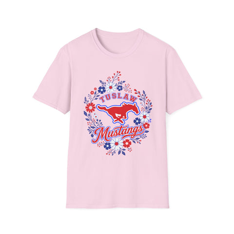 Tuslaw Mustangs — Floral Wreath T-Shirt