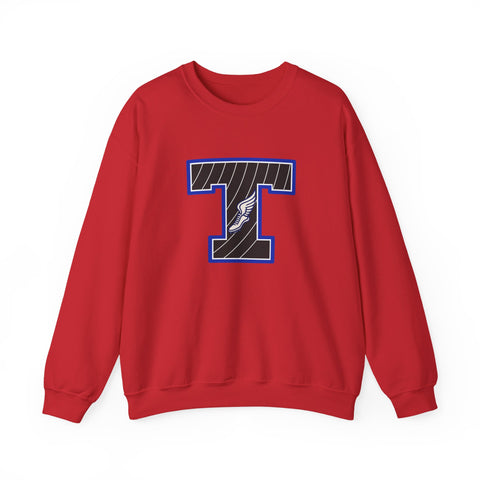 Tuslaw Mustangs Track & Field Monogram Crewneck Sweatshirt in Red