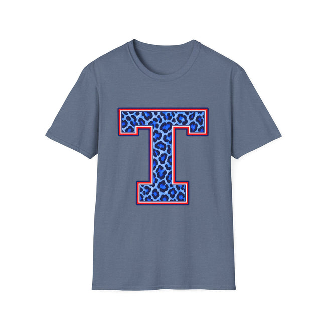 Tuslaw Mustangs Leopard Print Monogram T-Shirt
