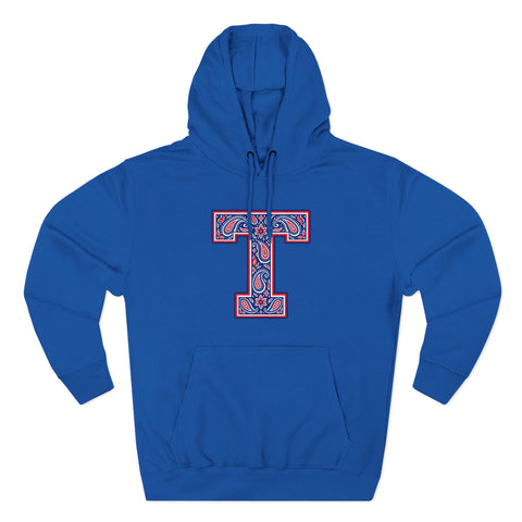 Tuslaw Mustangs Paisley Monogram Hoodie in Royal Blue