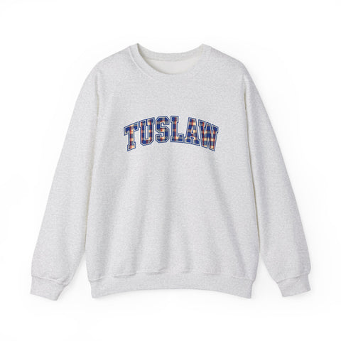 Tuslaw Mustangs TUSLAW Plaid Arch Crewneck Sweatshirt in Ash