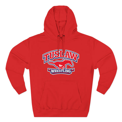 Tuslaw Wrestling — Running Mustang Varsity Hoodie
