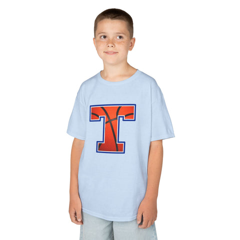 Tuslaw Mustangs Basketball Monogram Kids T-Shirt