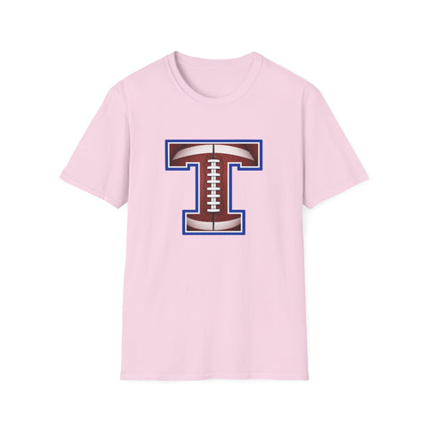 Tuslaw Mustangs Football Monogram T-Shirt in Light Pink