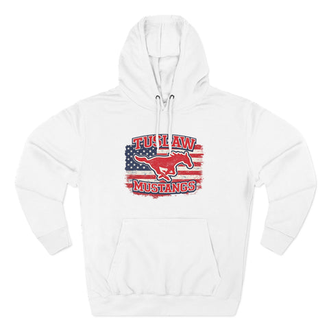 Tuslaw Mustangs — Vintage American Flag Hoodie