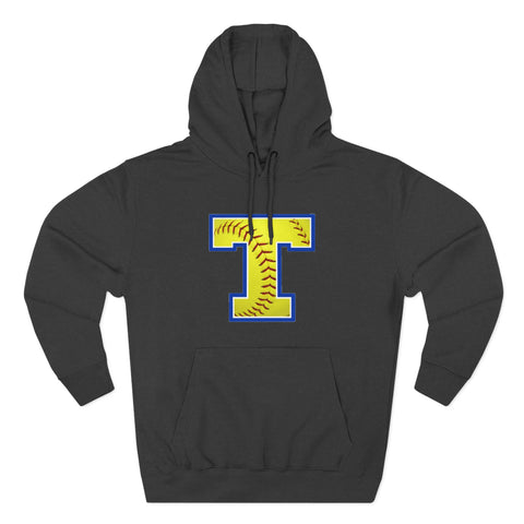 Tuslaw Mustangs Softball Monogram Hoodie in Charcoal Heather