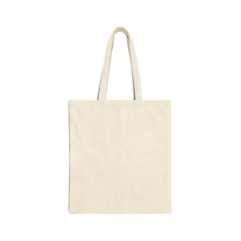 Plain back of the natural cotton canvas tote bag with reinforced shoulder handles.