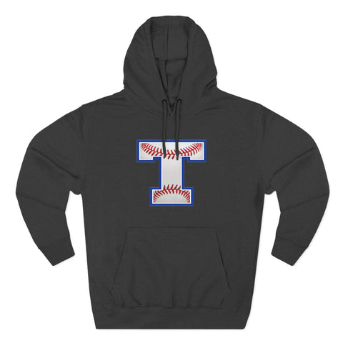 Tuslaw Mustangs Baseball Monogram Hoodie in Charcoal Heather