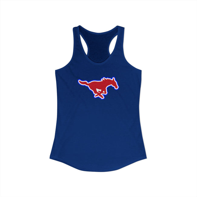 Tuslaw Mustangs Ladies — Running Mustang Logo Racerback Tank Top