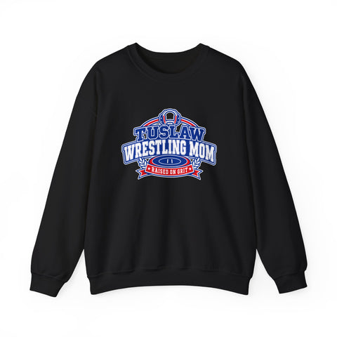 Tuslaw Wrestling  — Raised on Grit Mom Crewneck Sweatshirt
