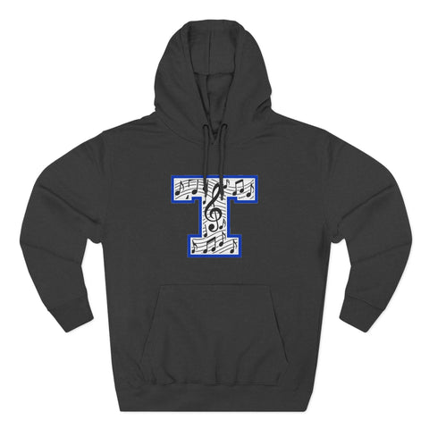 Tuslaw Mustangs Music Monogram Hoodie in Charcoal Heather