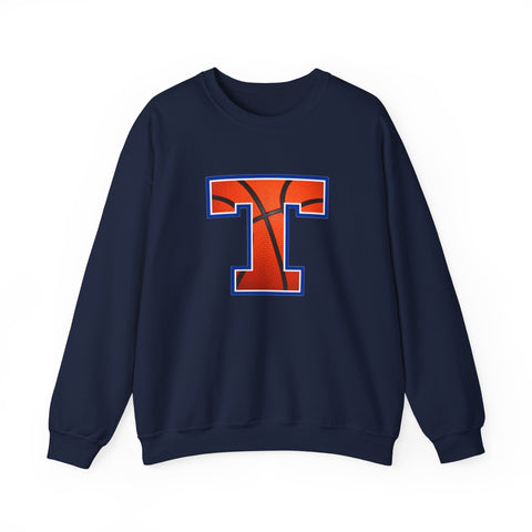Tuslaw Mustangs Basketball Monogram Crewneck Sweatshirt in Navy