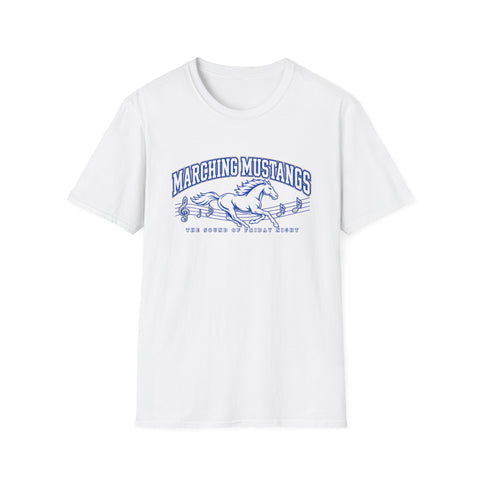 Tuslaw Marching Mustangs Friday Night Soundtrack T-Shirt in White