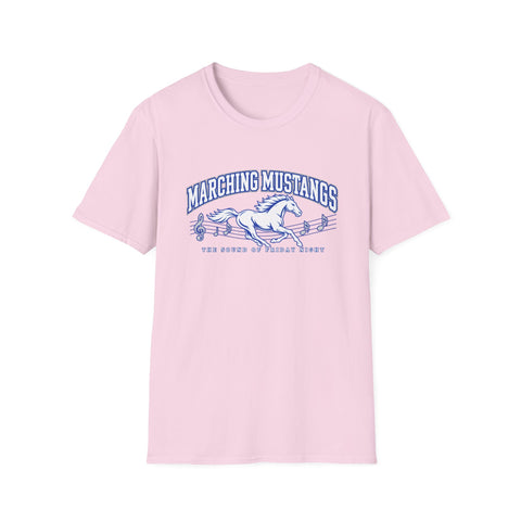 Tuslaw Marching Mustangs Friday Night Soundtrack T-Shirt in Light Pink