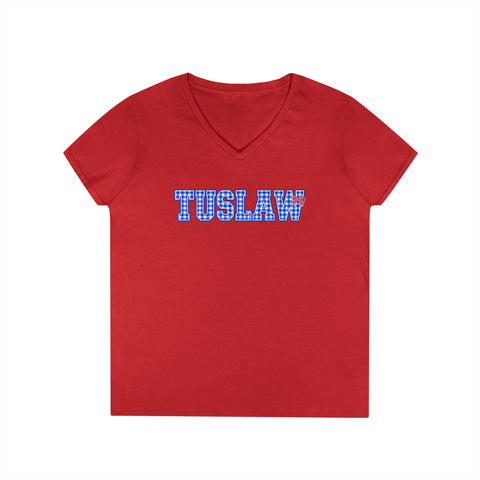 Tuslaw Mustangs Ladies - Bingham Style Tuslaw V-Neck T-Shirt