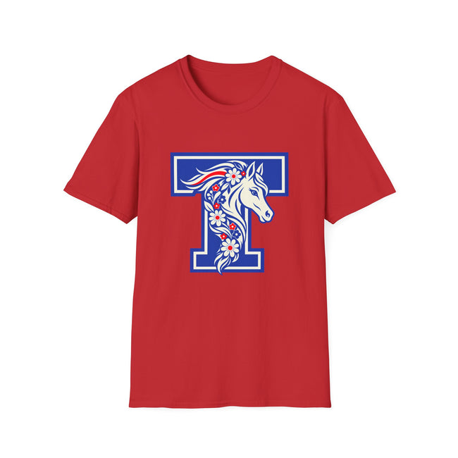 Tuslaw Mustangs — Floral Mane Monogram T-Shirt