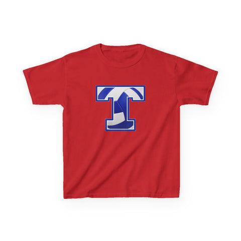 Tuslaw Mustangs Volleyball Monogram Kids T-Shirt in Red