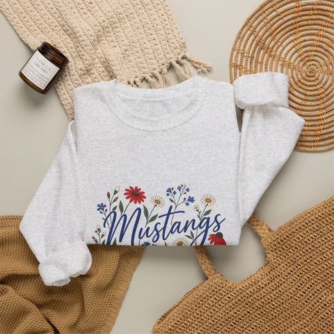 Tuslaw Mustangs Wildflower Garden Crewneck Sweatshirt