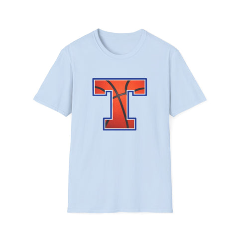 Tuslaw Mustangs Basketball Monogram T-Shirt in Light Blue
