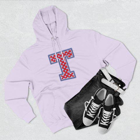 Tuslaw Mustangs — Red Polka Dot Monogram Hoodie (No Bow)