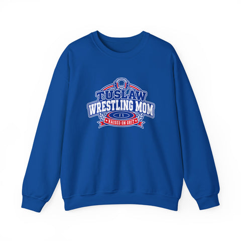 Tuslaw Wrestling  — Raised on Grit Mom Crewneck Sweatshirt