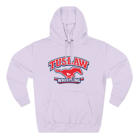 Tuslaw Wrestling — Running Mustang Varsity Hoodie