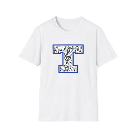 Tuslaw Mustangs Music Monogram T-Shirt in White