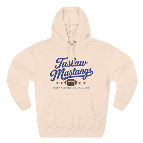 Tuslaw Mustangs Friday Night Social Club Hoodie in Pale Pink