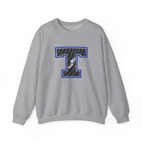 Tuslaw Mustangs Track & Field Monogram Crewneck Sweatshirt in Sport Grey