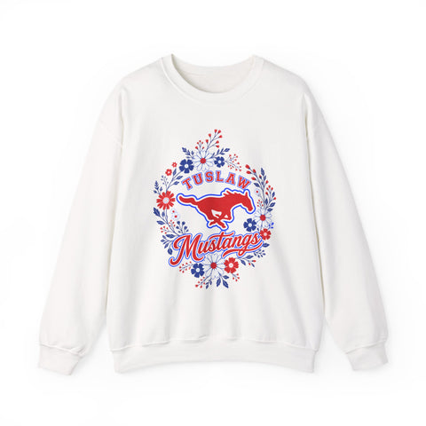 Tuslaw Mustangs – Floral Wreath Crewneck
