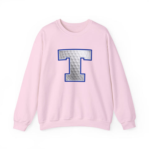 Tuslaw Mustangs Golf Monogram Crewneck Sweatshirt in Light Pink