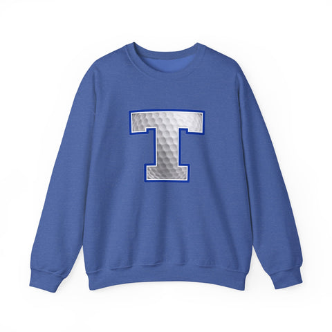 Tuslaw Mustangs Golf Monogram Crewneck Sweatshirt in Heather Sport Royal