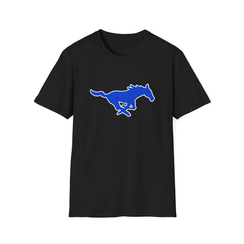 Tuslaw Mustangs — Blue Running Mustang T-Shirt