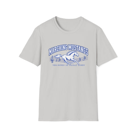 Tuslaw Marching Mustangs Friday Night Soundtrack T-Shirt in Ice Grey