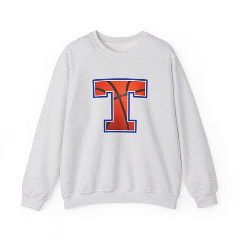 Tuslaw Mustangs Basketball Monogram Crewneck Sweatshirt in Ash