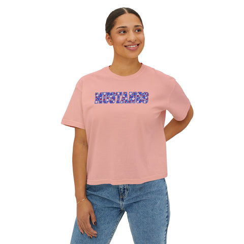 Tuslaw Mustangs Daisy Lettering Boxy T-Shirt
