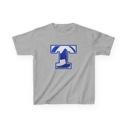 Tuslaw Mustangs Volleyball Monogram Kids T-Shirt in Sport Grey