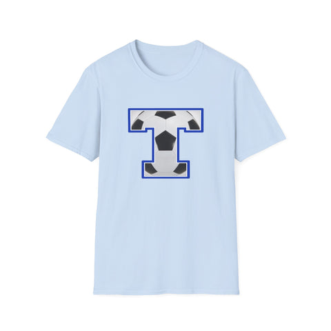 Tuslaw Mustangs Soccer Monogram T-Shirt in Light Blue