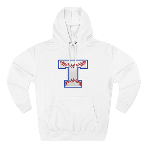 Tuslaw Mustangs Baseball Monogram Hoodie in White