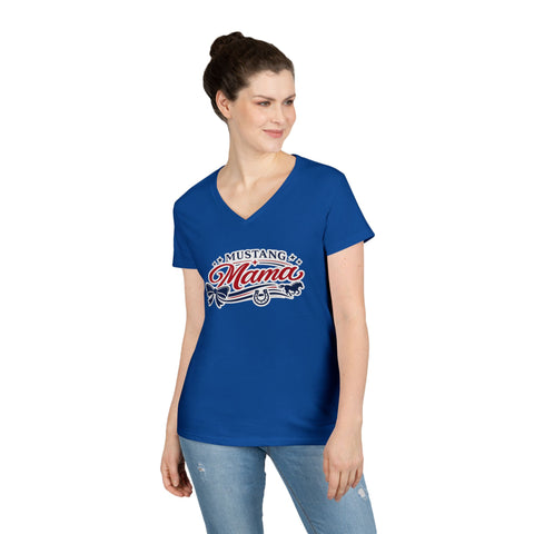 Tuslaw Mustangs Ladies — Mustang Mama V-Neck T-Shirt