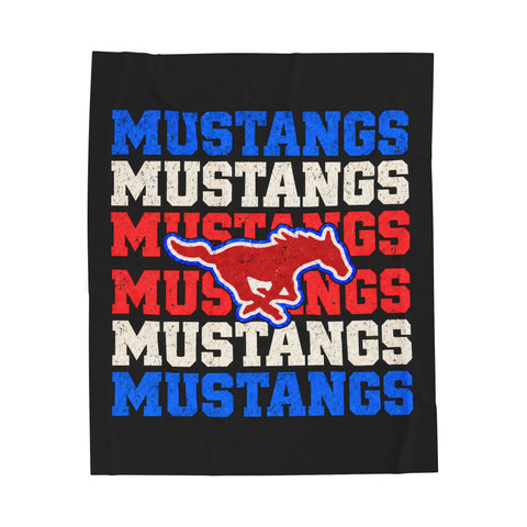 Tuslaw Mustangs Cascading Plush Blanket — 50 × 60 in