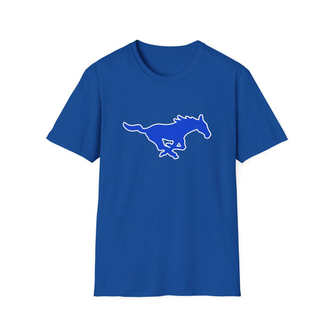 Tuslaw Mustangs — Blue Running Mustang T-Shirt