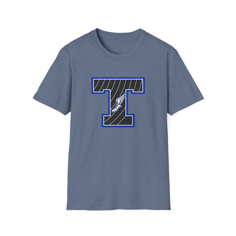 Tuslaw Mustangs Track & Field Monogram T-Shirt in Heather Indigo