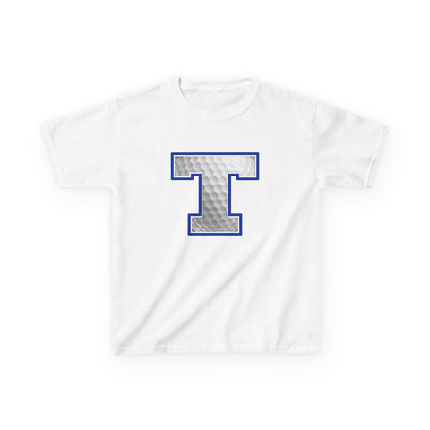 Tuslaw Mustangs Golf Monogram Kids T-Shirt in White
