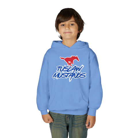 Youth Tuslaw Mustangs — Bold Logo Hoodie