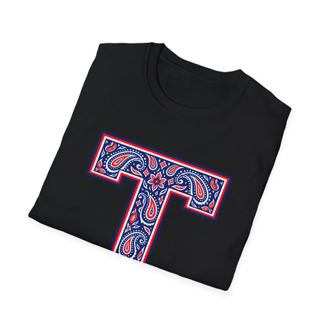 Tuslaw Mustangs Paisley Monogram T-Shirt
